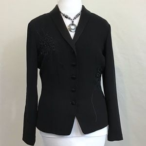 Dana Buchman Embroidered Blazer Size 8